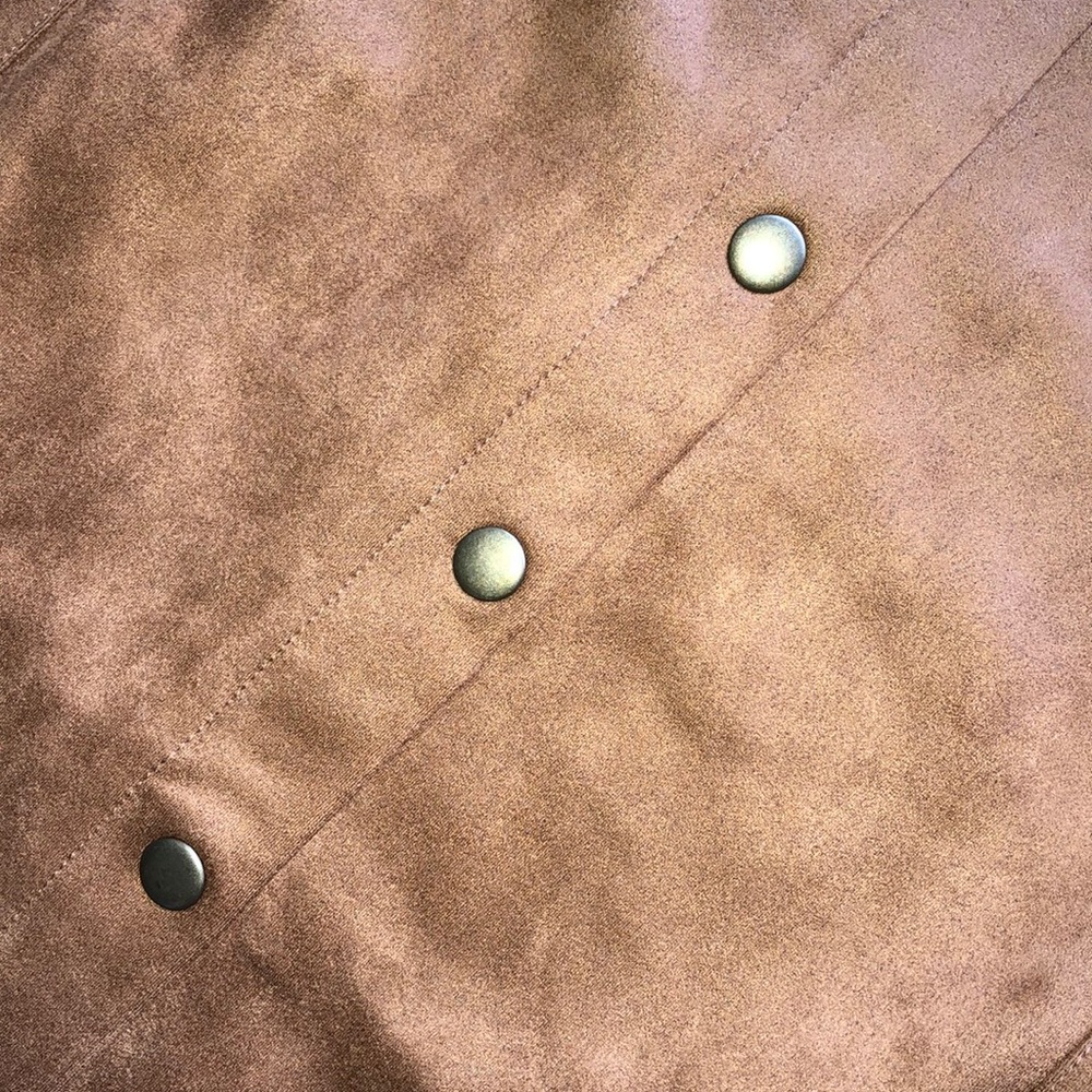 Retrology Button Front Microsuede Midi Skirt - Picture 3 of 7